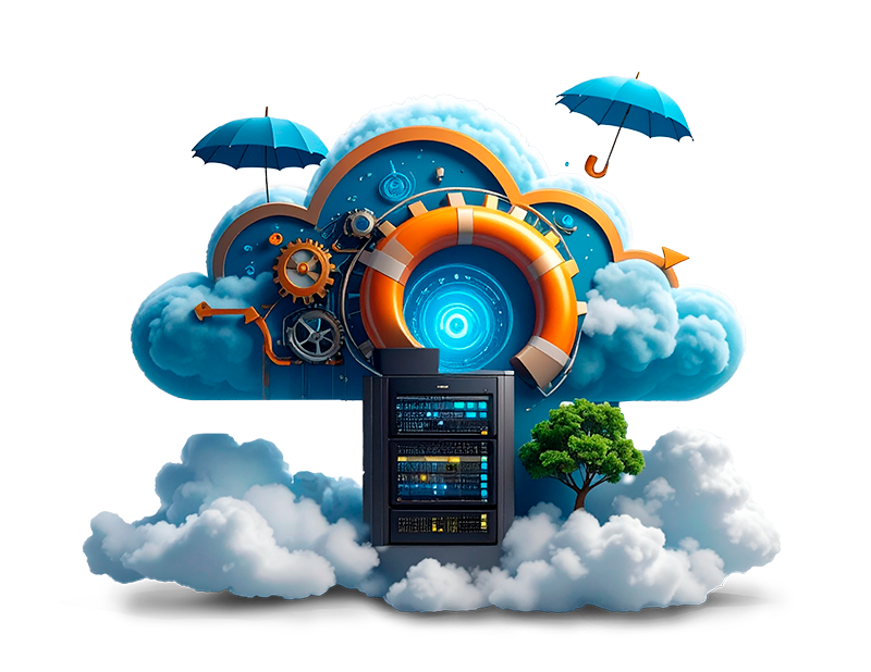 Firefly A photorealistic image representing Backup & Disaster Recovery- a futuristic data server or_2
